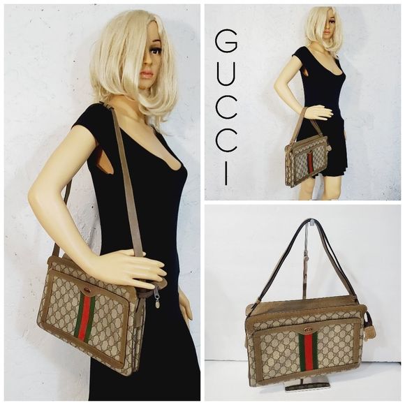 GUCCI Authentic Vintage  Ophidia red green web purse shoulder bag - Picture 1 of 16